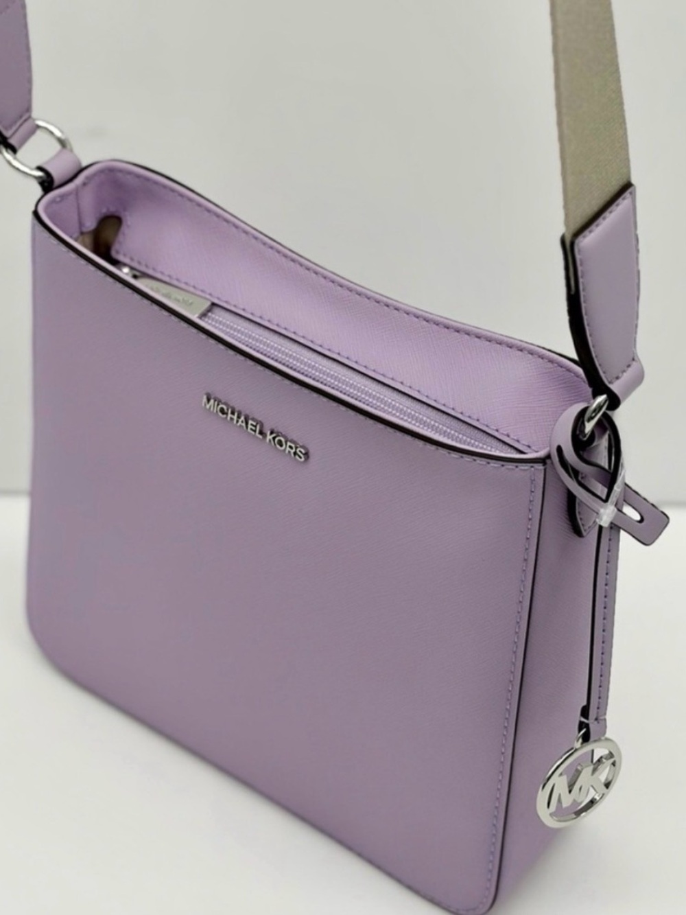 NWT Michael Kors Jet Set Travel Light Quartz Crossbody Bag $228 - Picture 6 of 11